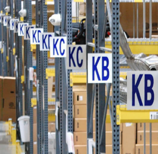 warehouse aisle signs