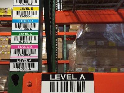 magnetic warehouse rack location labels