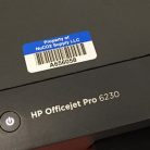 Asset tracking tag on HP printer