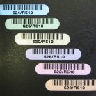Colored Kapton labels for harsh temperature production