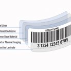 Illustration of the components of a library barcode label
