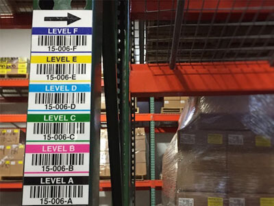 Warehouse Rack  and Bin Location Labels ID Label Inc 