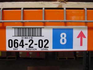 warehouse rack location label