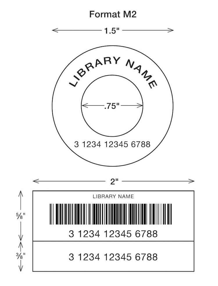 sample library barcode label formats