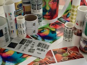 Digital inkjet multicolor label samples