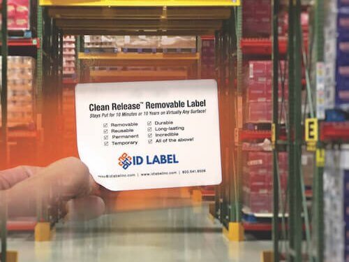 removable warehouse label