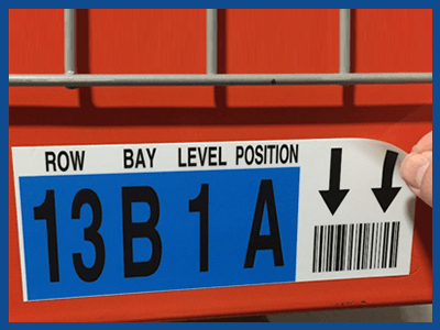 removable warehouse label