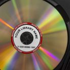Library DVD rental with customized label