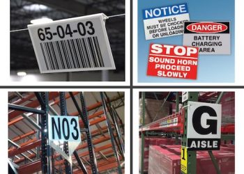 Examples of various warehouse signs