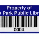 Oak Park Library asset label
