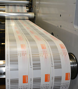warehouse labels being printed
