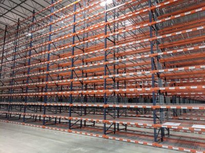 Newly labeled warehouse racks in large facility new warehouse racks with labels