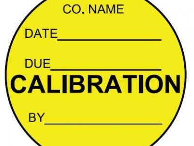 yellow calibration label