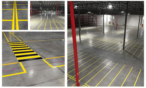 Warehouse floor striping images