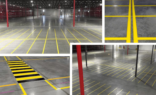 Warehouse floor striping images