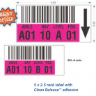5 x 2.5 Clean Releae labels