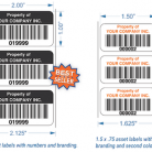 Asset labels with branding 2