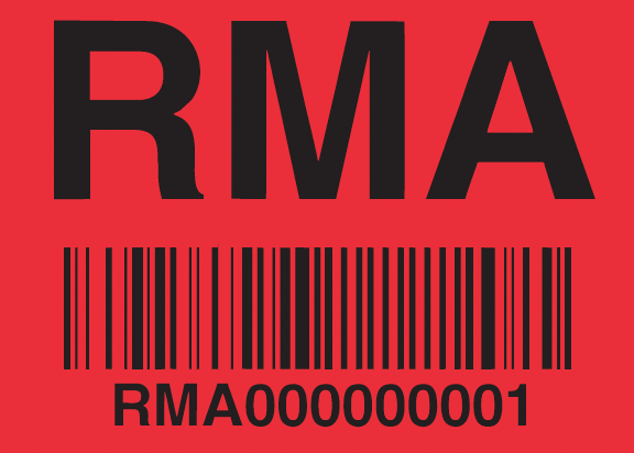 RMA barcode LPN label