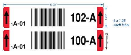 warehouse shelf barcode label