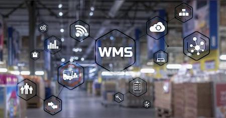 WMS graphic in warehouse setting